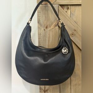 MK Oversize Black Hobo| Luxury Black Leather